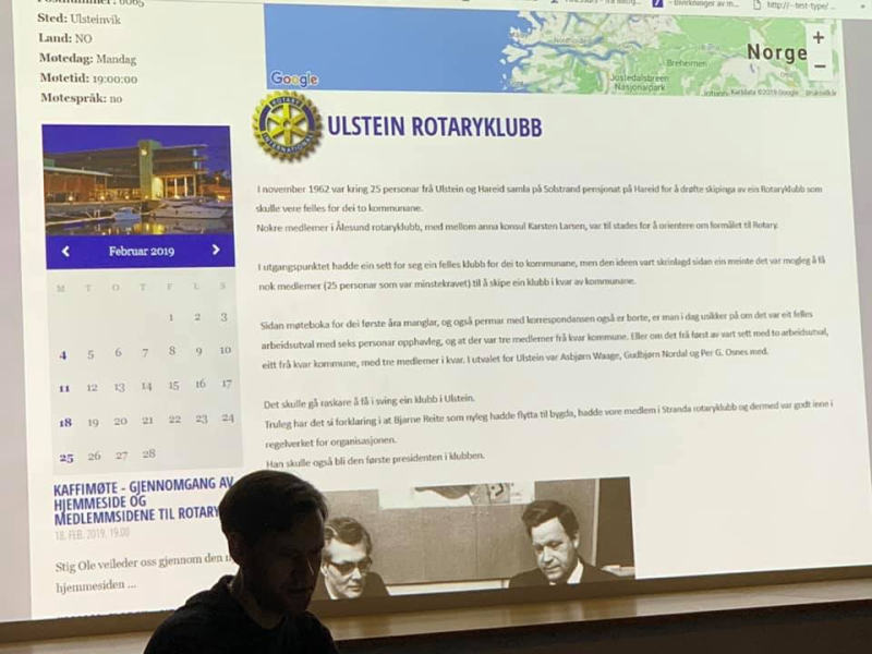 Kaffemøte med presentasjon av Hjemmeside, Medlemsnett m.m.